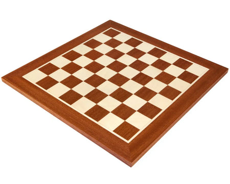 15.75" WB Inlaid Mahogany and Maple Chess Board - CHESSMAZE STORE UK