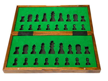 13 Inch Walnut and Maple Magnetic Chess Set -  CHESSMAZE STORE UK 