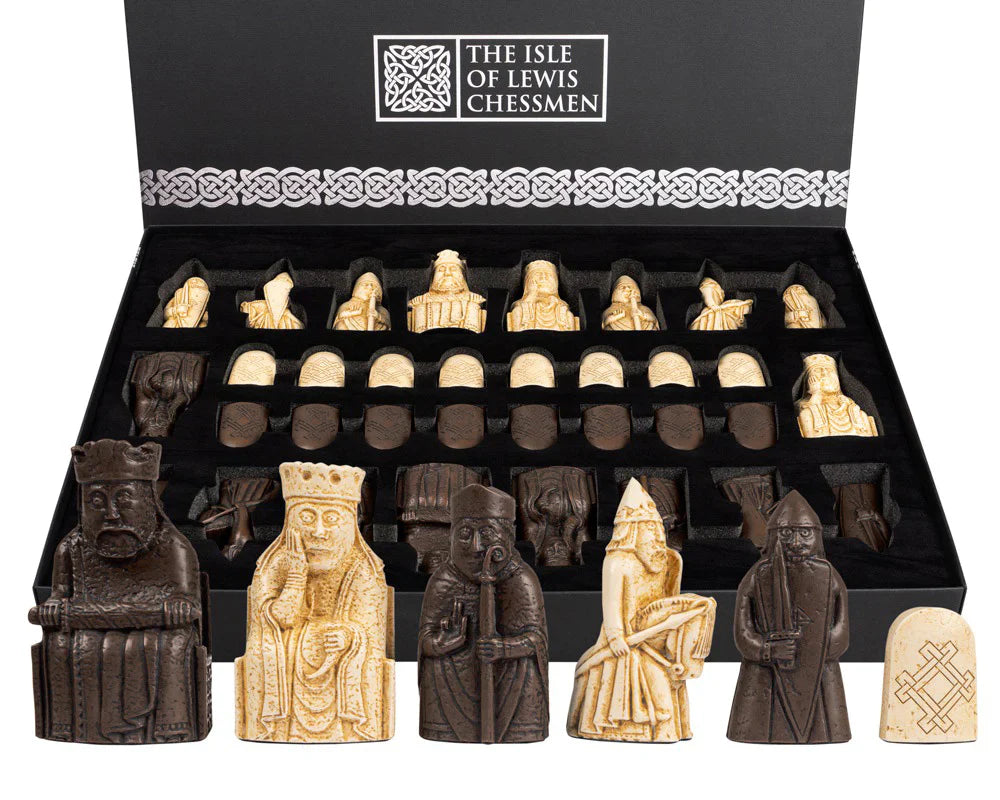 Isle of Lewis Chessmen and 20” Wenge Chess Board -  CHESSMAZE STORE UK 