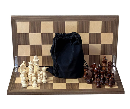 Walnut Folding Economy Grandmaster Chess Set -  CHESSMAZE STORE UK 