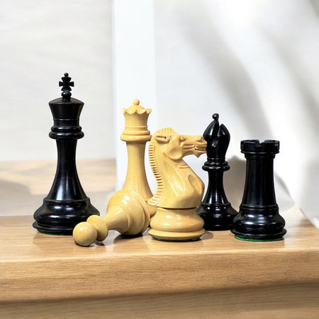 Collector Series Black and Boxwood Chess Pieces - CHESSMAZE STORE UK