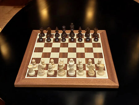 Grandmaster Mahogany Chess Set 15.75" , Slide Lid Box - CHESSMAZE STORE UK