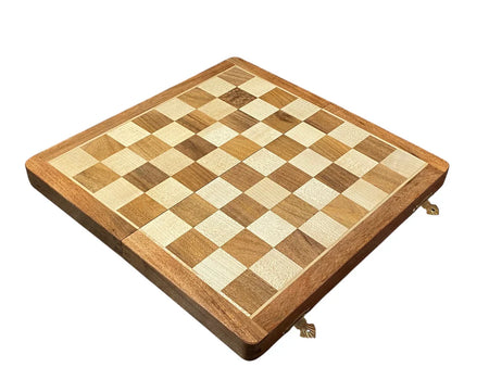 14" Hand Made Acacia Magnetic Folding Chess Set - CHESSMAZE STORE UK