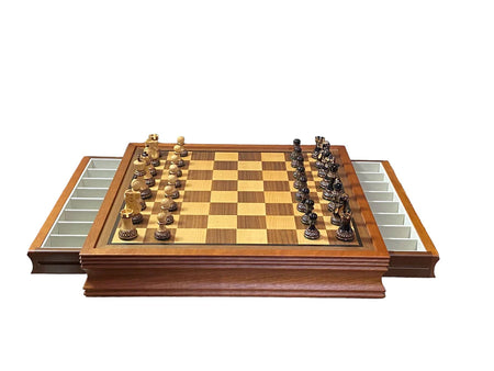 Mahogany Parker Drawer Chess Set -  CHESSMAZE STORE UK 