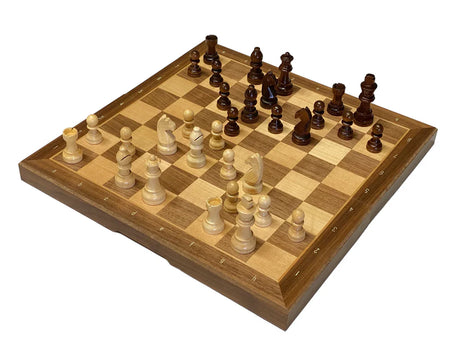 13 Inch Walnut and Maple Magnetic Chess Set -  CHESSMAZE STORE UK 