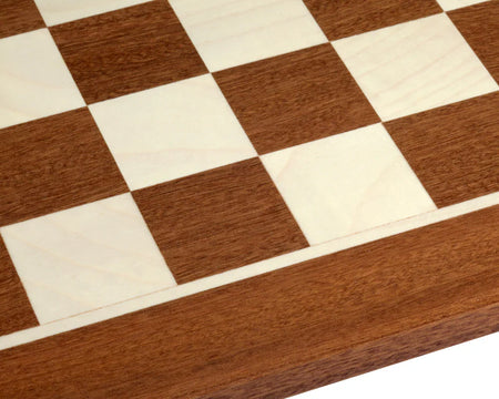 15.75" WB Inlaid Mahogany and Maple Chess Board - CHESSMAZE STORE UK