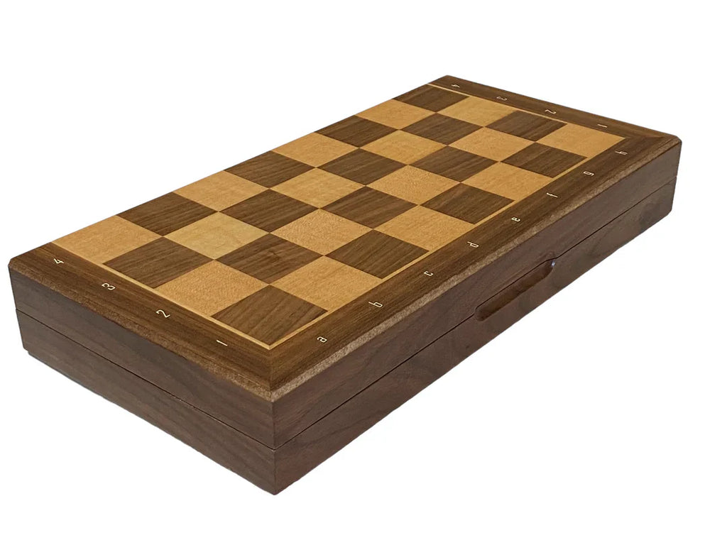 13 Inch Walnut and Maple Magnetic Chess Set -  CHESSMAZE STORE UK 