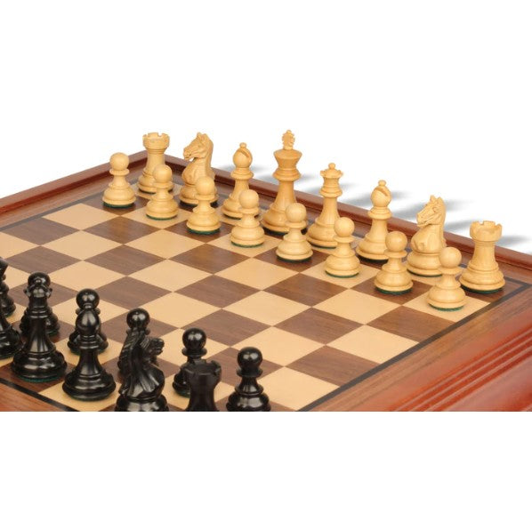 Fierce Knight Black Chessmen & 20 Inch Drawer Chessboard -  CHESSMAZE STORE UK 