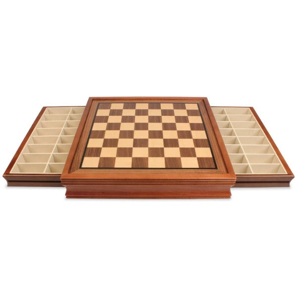 Fierce Knight Black Chessmen & 20 Inch Drawer Chessboard -  CHESSMAZE STORE UK 