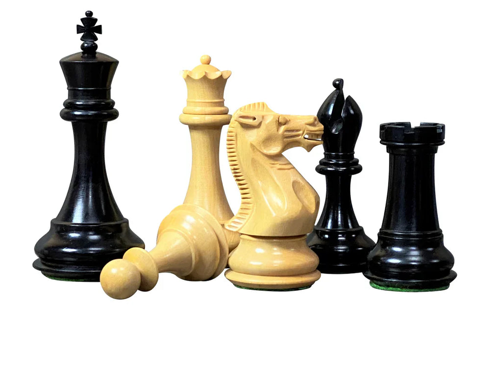 Collector Series Black and Boxwood Chess Pieces - CHESSMAZE STORE UK