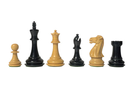 3.75" Old English Ebonised Chess Pieces - CHESSMAZE STORE UK