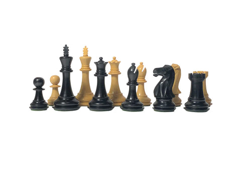 3.75" Old English Ebonised Chess Pieces - CHESSMAZE STORE UK