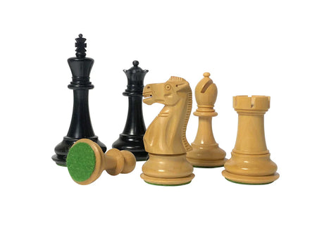 3.75" Old English Ebonised Chess Pieces - CHESSMAZE STORE UK