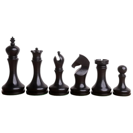 Zadar Minimalist Ebonised Boxwood Chessmen - CHESSMAZE STORE UK