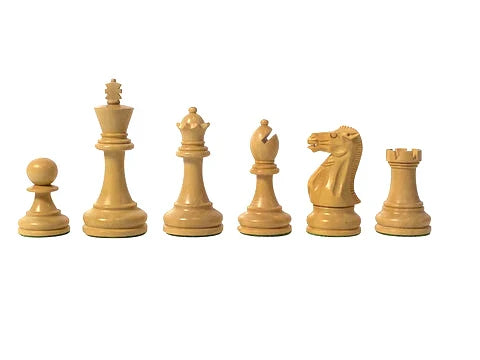 Stallion Black & Boxwood Staunton Chess Pieces 3.5” - CHESSMAZE STORE UK