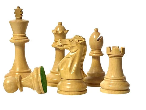 Stallion Acacia and Boxwood Staunton Chess Pieces - CHESSMAZE STORE UK