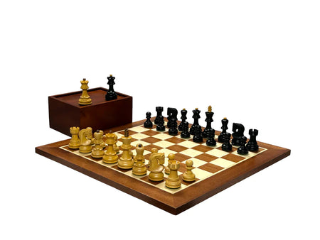 Russian Zagreb Ebonised 3" Chess Pieces 15.75 Mahogany Board & Box -  CHESSMAZE STORE UK 