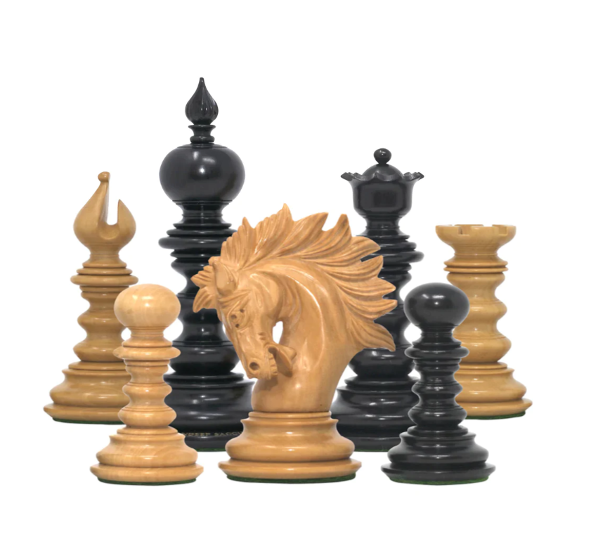 Luxury Hand Carved Chess Pieces - The St Petersburg Savano Ebony Edition -  CHESSMAZE STORE UK 