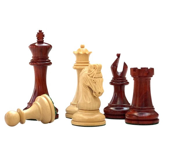 Tristan Imperial Padauk Chess Pieces 3.75