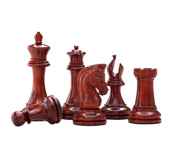 Tristan Imperial Padauk Chess Pieces 3.75