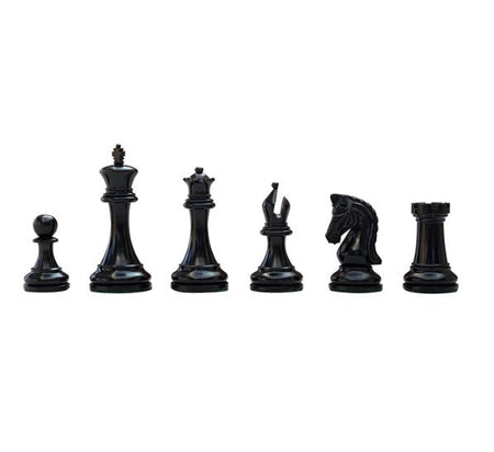 Tristan Imperial Ebony Chess Pieces 3.75" - CHESSMAZE STORE UK