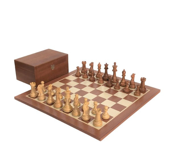 Winchester Chess Pieces in Acacia Wood, Mahogany Chessboard & Box -  CHESSMAZE STORE UK 