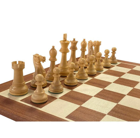 Winchester Chess Pieces in Acacia Wood, Mahogany Chessboard & Box -  CHESSMAZE STORE UK 