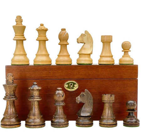 Classic 3.75" Staunton Acacia Chess Pieces & Mahogany Box -  CHESSMAZE STORE UK 