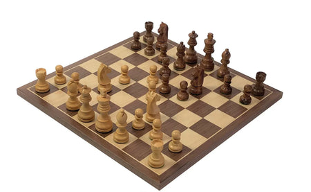 3" Classic Acacia Pieces, Slide Lid Box  15.75" Walnut Chess Board -  CHESSMAZE STORE UK 