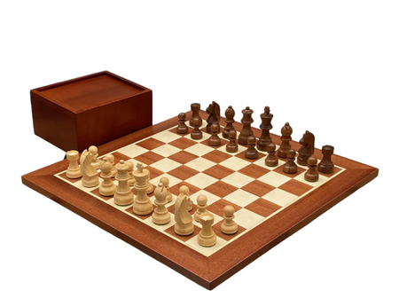 3" Acacia Classic Pieces 15.75" Wide Border Mahogany Board & Slide lid Box -  CHESSMAZE STORE UK 