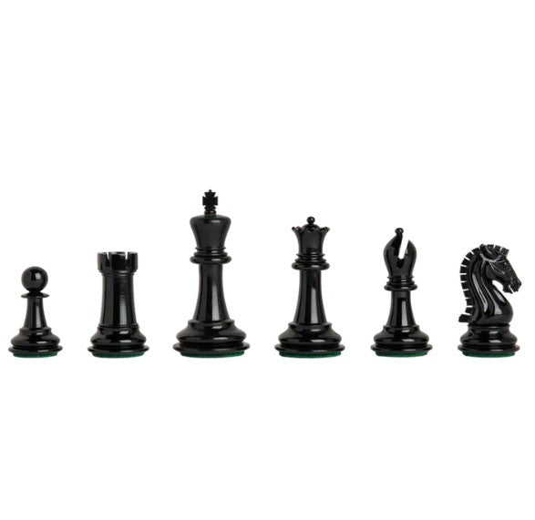 Staunton Ebony Boxwood Craftsman Chess Pieces 3.75