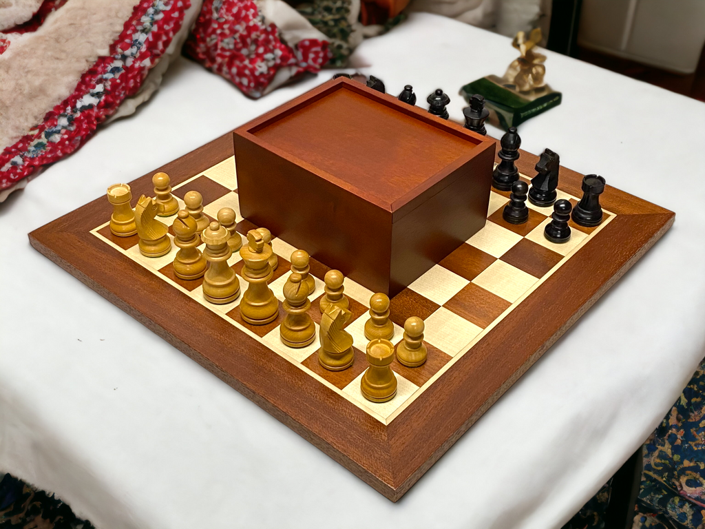 15.75” Classic Staunton Ebonised Mahogany Chess Set & Box -  CHESSMAZE STORE UK 