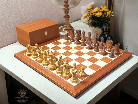 Fischer Mahogany and Acacia Chess Set -  CHESSMAZE STORE UK 