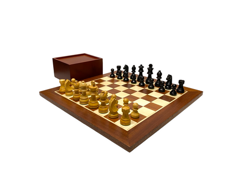 3" Classic Ebonized Chess Pieces 15.75" Wide Border Mahogany Board & Box -  CHESSMAZE STORE UK 