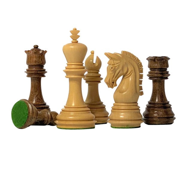 Imperial Acacia Boxwood Chess Pieces 3.75