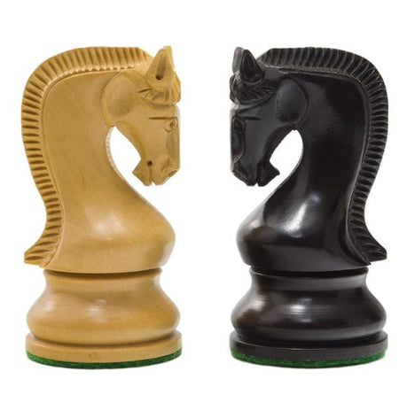 Leningrad Staunton Boxwood & Black Chess Pieces 4" -  CHESSMAZE STORE UK 