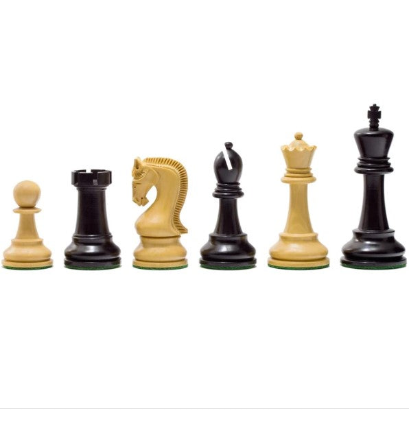 Leningrad Staunton Boxwood & Black Chess Pieces 4