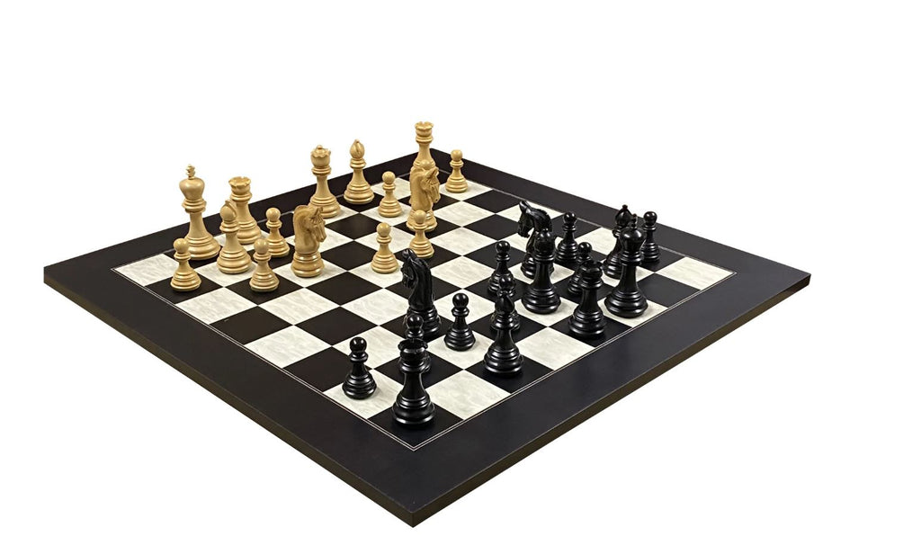 Imperial Black Anegre Birdseye Maple Deluxe Chess Set -  CHESSMAZE STORE UK 