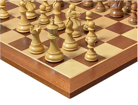 Supreme Queens Gambit Acacia Pieces 15.75" Mahogany Chessboard & Deluxe Box -  CHESSMAZE STORE UK 