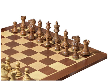 Supreme Queens Gambit Acacia Pieces 15.75" Mahogany Chessboard & Deluxe Box -  CHESSMAZE STORE UK 