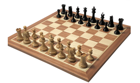 3.75" Tristan Imperial Ebony and Mahogany Chess Set -  CHESSMAZE STORE UK 