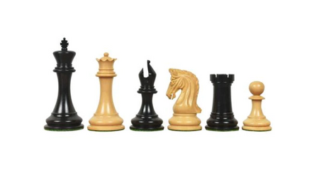 3.75" Tristan Imperial Ebony and Mahogany Chess Set -  CHESSMAZE STORE UK 